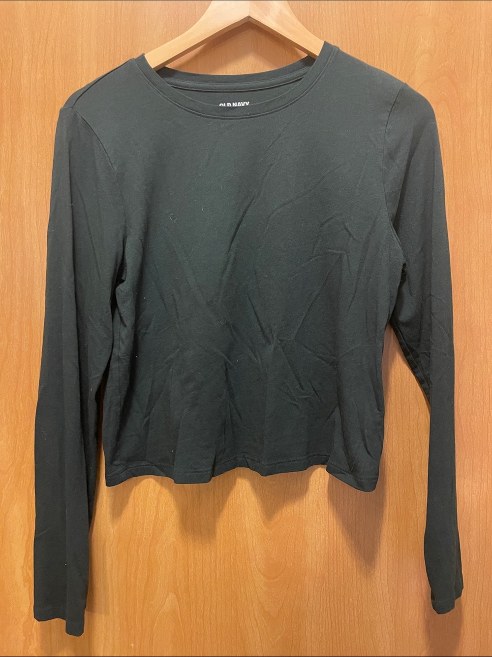 Old Navy Deep Green Long-Sleeve Crew Tee